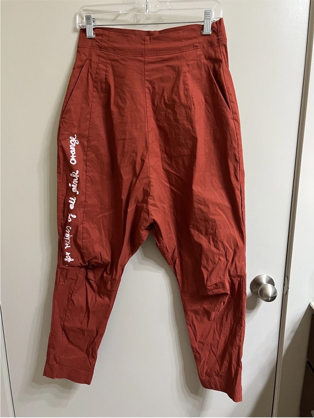 Rust High-Waist Harem Pants NWT